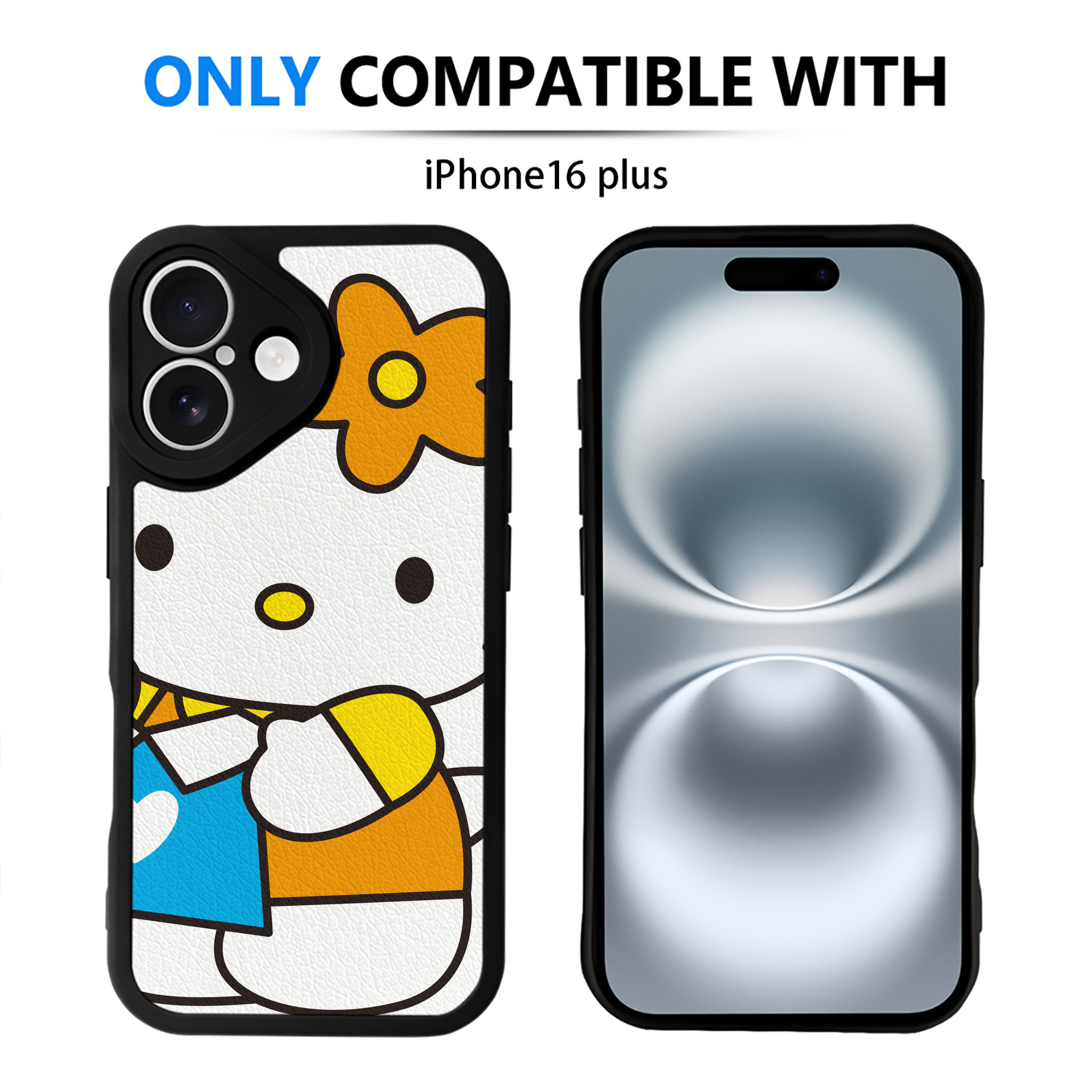 （画像用） Hello Kitty ハローキティ 【iPhone 16シリーズ対応】シリコンスマホケース（レザー調） 材質：シリコン